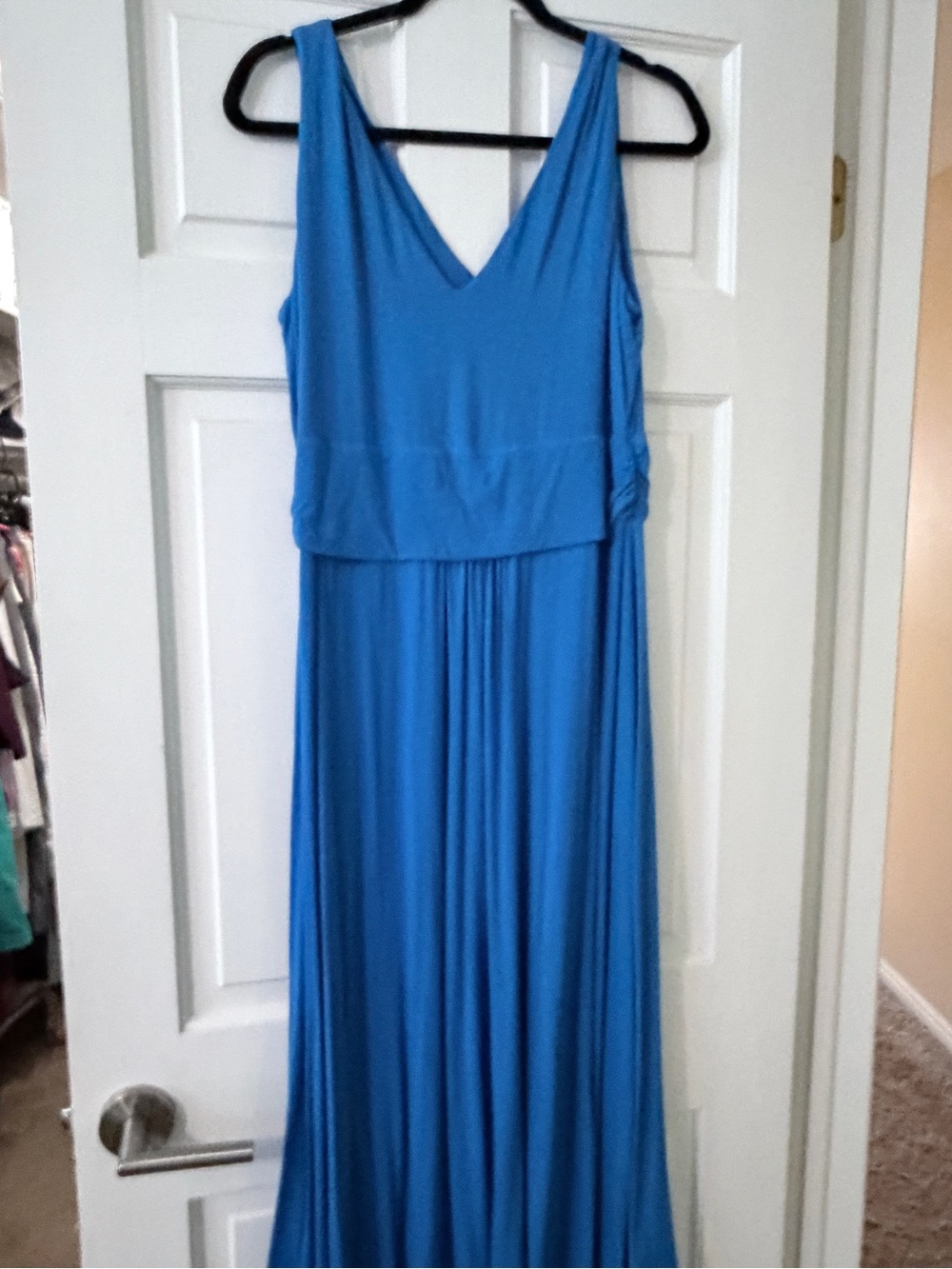 Boden Bright Blue V-Neck Maxi Dress